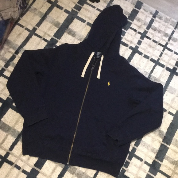 Polo Ralph Lauren Navy Zip Hoodie - Picture 1 of 4